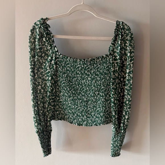 Reformation Pinto Green Parsley Floral Blouse - M $148 - Picture 7 of 10